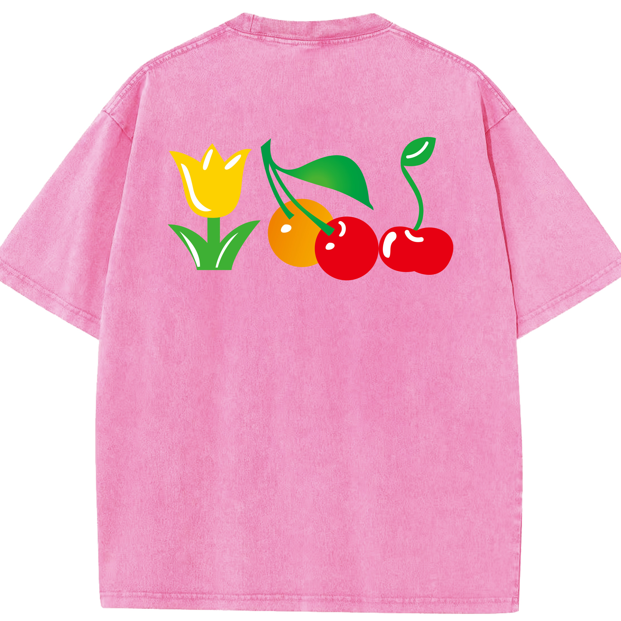 （画像用） Hello Kitty ハローキティ 綿100% ヴィンテージ風 半袖Tシャツ（背面プリント）